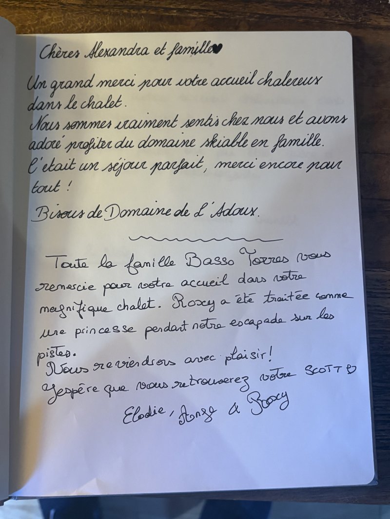 Livre d'or — témoignages familles